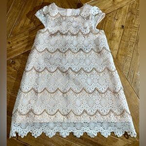 Camilla Kids Lace Dress in White and Cream
